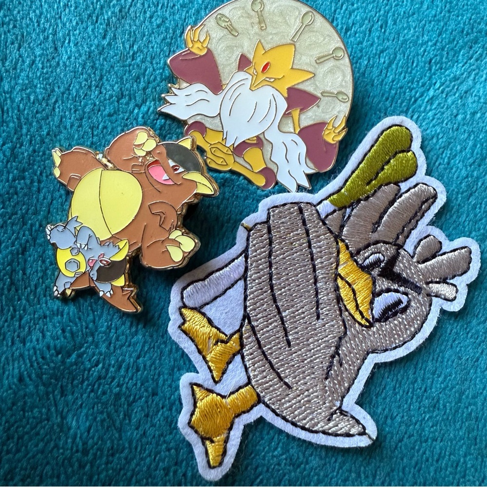 pokemon pins and patch mega alakazam farfetch'd Kangaskhan